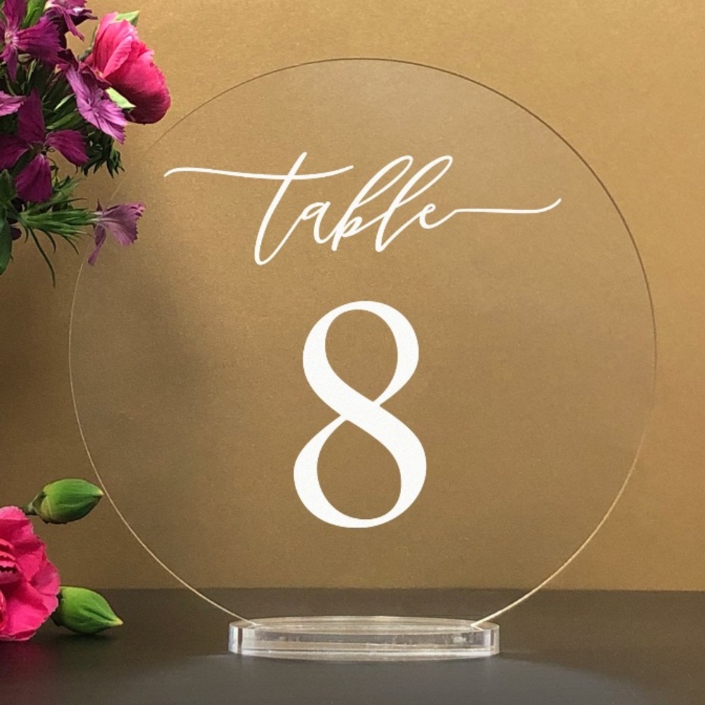 Wedding Party Table Numbers